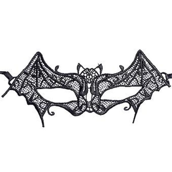 Halloween Maskeradfest Dans y Lady Spetsfladdermusmask