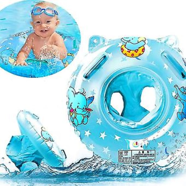Baby Simring, Uppblåsbar Simring med Säte för Spädbarn/Småbarn 6-36 Månader, 52cm