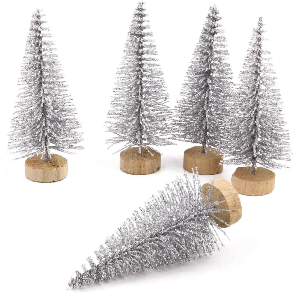 5 pièces de sapin de Noël artificiel mini table d'intérieur décor