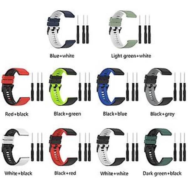 22mm Urrem til Garmin Forerunner 945 (Hvid sort)