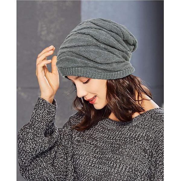 Lang Slouch Varm Hue, Unisex Hue Hat Kvinder Mænd Vinter Varm K