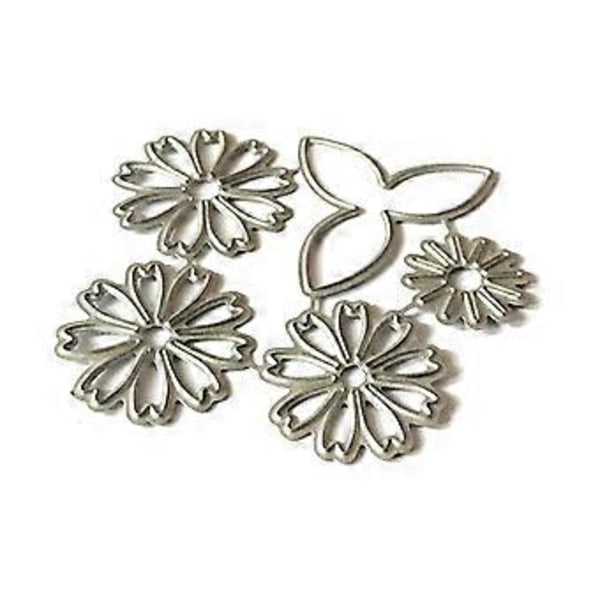 Vackra Blommor Metallstansar Schabloner Scrapbooking DIY Album Stämpel Papper