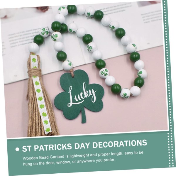 Irish Beads Irish Party Decor Träpärla Garland Shamrock St. Patrick's Day Party Favors Irish Part