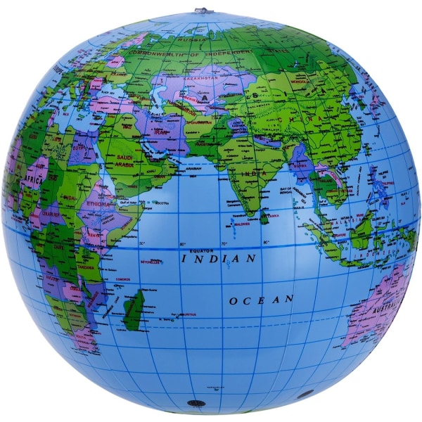 8 delar PVC Uppblåsbar Globe Uppblåsbar World Globe Ball Gl