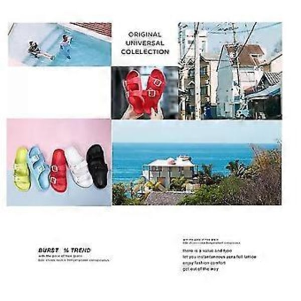 Sandaler, Slippers, Strandsko, Flip-flops, Dobbel Knapp Justerbare Slippers Komfort Fotseng Tåskillere