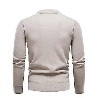 Efterår Vinter Herre Pullovers O Hals Sweater Mode Slim Fit d Co/YY(M Rød)