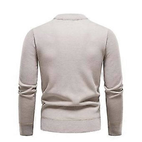 Efterår Vinter Herre Pullovers O Hals Sweater Mode Slim Fit d Co/YY(XXL Beige)