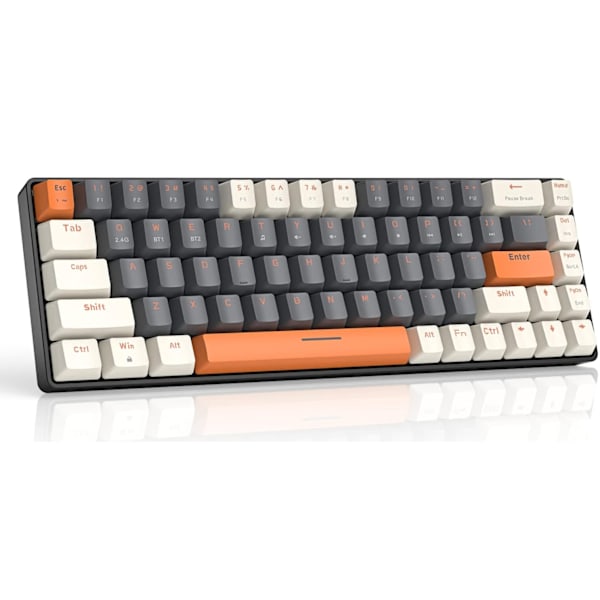 RK68 Trådløst Gamer Tastatur, 60% Mekanisk Gaming Tastatur, Apex Pro Mini Dual Mode Bluetooth 5.0/