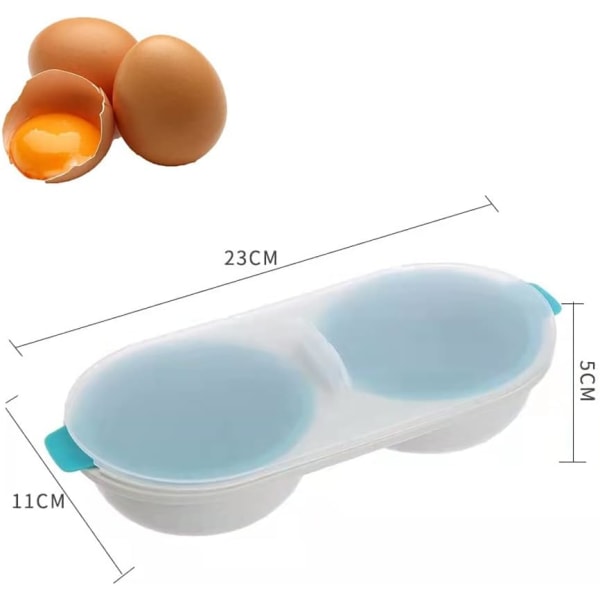 Egg Poacher,Gift 2 Cup Microwave Egg Poacher,Microwave Poached Egg Maker,Microwave Oven Egg Stencil