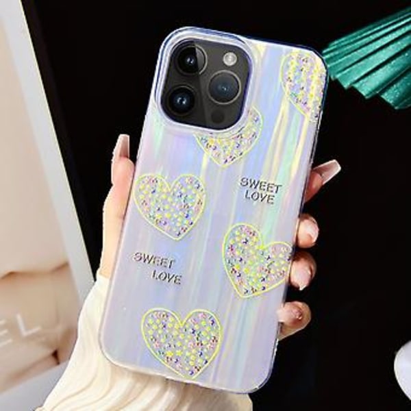 Elektropläterad TPU + PC-fodral för iPhone 13 Pro (Söt kärlek)