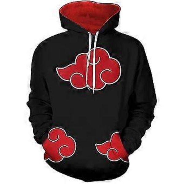 Naruto Voksne Mænd Kvinder Akatsuki Cloud 3D Printet Hættetrøje Pullover Anime Hættetrøje Sweatshirt Toppe Gaver (S )