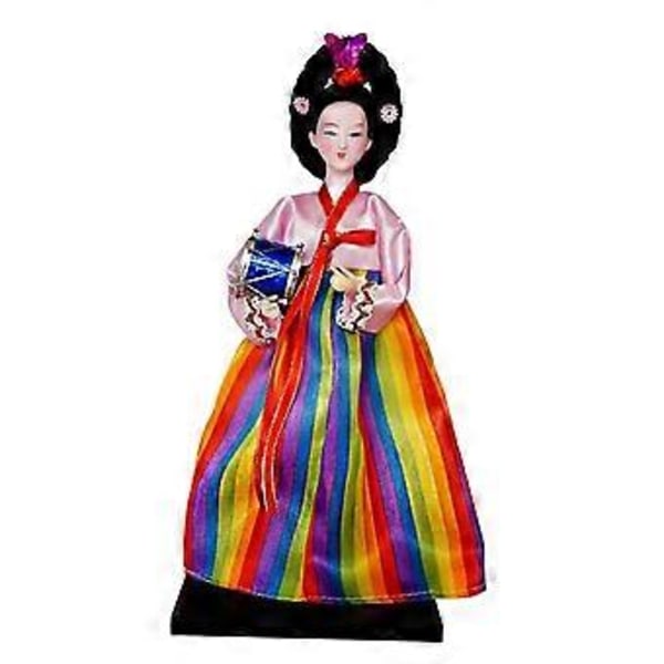 Geisha Kimono Figuriini Korealainen Hanbok-nukke Mini Koristeellinen Antiikkinen Aasialainen Vintage-nukke Toimistoon Häihin Pöydälle Autoon Kotikäyttöön (Tyyli 10)