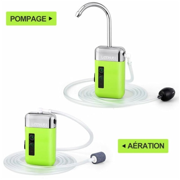 3 i 1 bærbar udendørs vandpumpe med induktions-USB-opladning