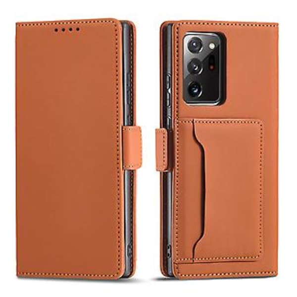 Läderfodral för Samsung Galaxy Note20 Ultra (Brun)