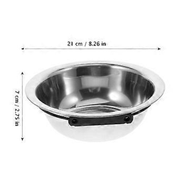 1 stk. 1200ml Rustfrit Stål Pet Foder Skåle Hængende Hunde Vandskåle til Pet Hund Kat (Sølv)