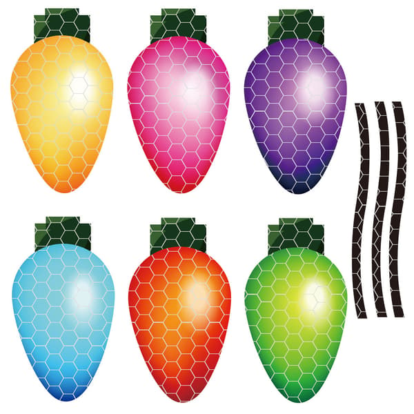 Magnetiska bilstickers Santa's Clean Light Bulb reflekterande klistermärke