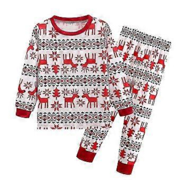 Julefamiliens Matchende Pyjamas Sovebeklædning Pjs Sæt Festlig Voksen Børn Natbeklædning (6T Børn)