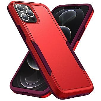 PC + TPU Stötskyddande Skal för iPhone 13 Pro (Röd)