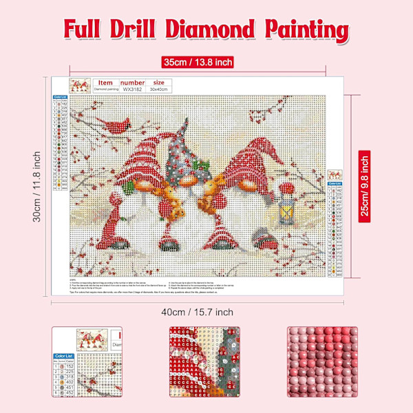 Dverger 5D diamantmalerisett 30x40 cm A