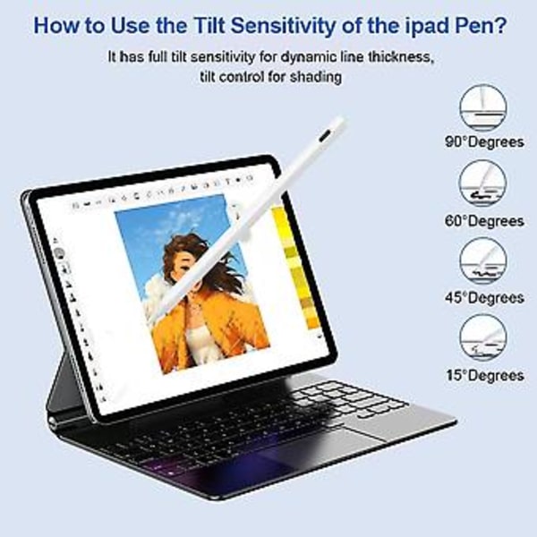 Styluspenna med utbytbara spetsar för iPad Pencil