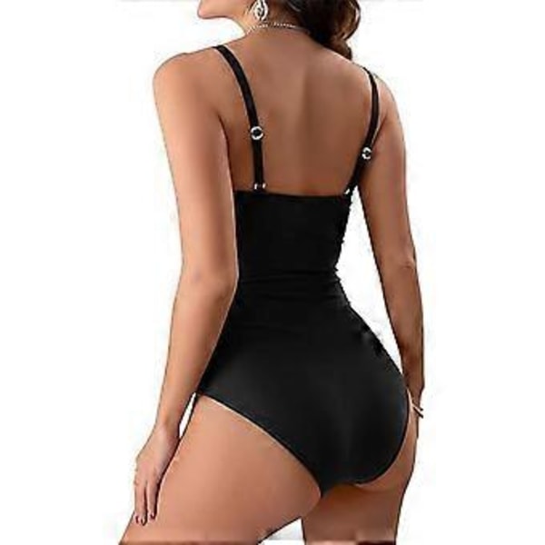 Dame Sexet Badedragt i Ét Stykke, Polstret Push Up Badetøj, Monokini, Højtaljet Badetøj, Badebeklædning Claret M(M Claret)