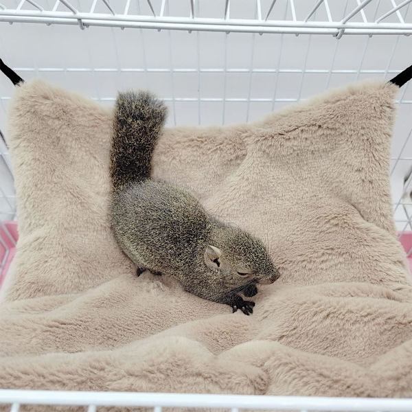 Rottahammock häkkiin, kaksinkertainen riippumatto pienille lemmikkieläimille, R