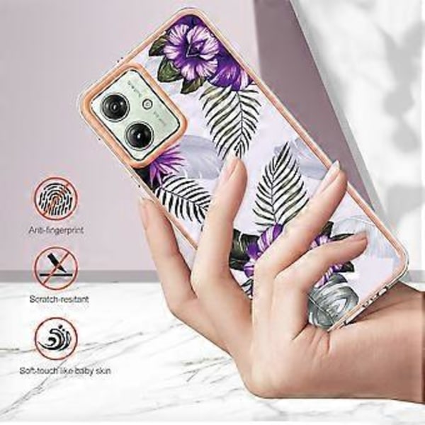 YB IMD Series-1 Skal för Motorola Moto G54 5G - Mjuk TPU-plätering med mönster