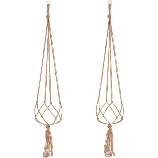 2 pakkausta Macrame-kasviruukkua, kasvien ripustusruukku, ripustettavaan virtaukseen