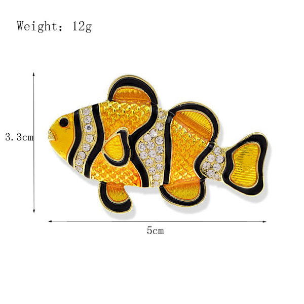 2 clownfish djur broscher (guld, grön)