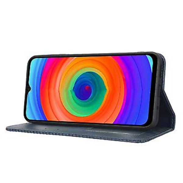 Læder Telefon Cover Til Ulefone Note 14 (Blå)