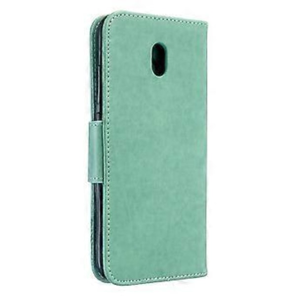 Imprint Butterfly Nahkainen Lompakko-telinekotelo Xiaomi Redmi 8A:lle