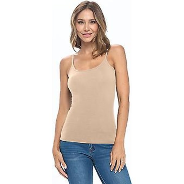 Dame Camisole Tank Top - Åndbar Bomuld Stræk Stor