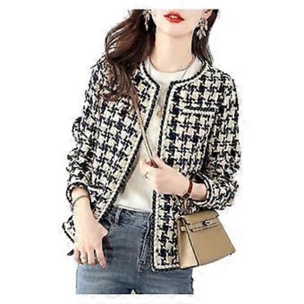 Jakke forår og efterår populær ny japansk mode retro temperament kort bluse jakke kvinde (XL)