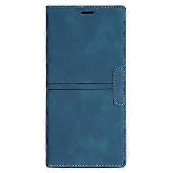 Kompatibelt Plånboksfodral för iPhone 16 Plus Magnetisk Stängning Läder Telefonskal (Blå)
