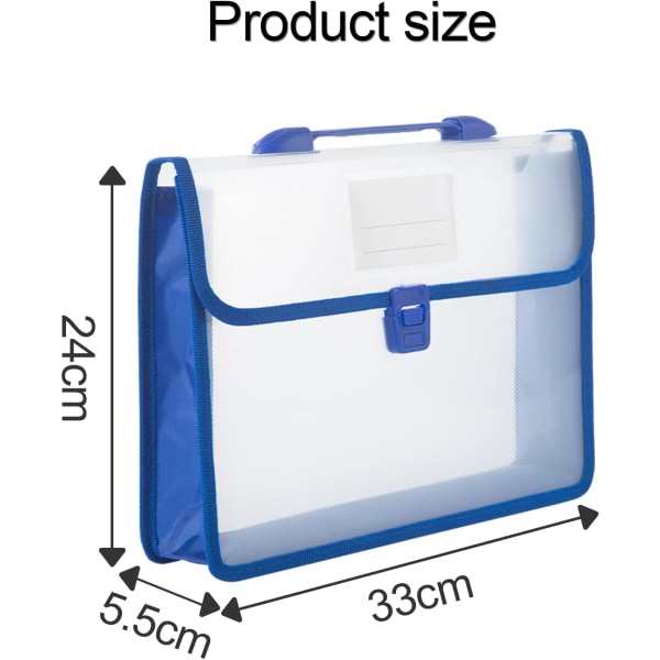 A4 plastficka, 3 st transparenta dokumentfickor i polypropen, expanderbar dokumentmapp