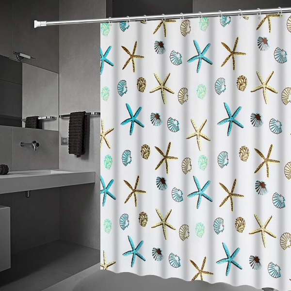 Mildew Resistant Shower Curtains - Extra Long Shower Curtains wit