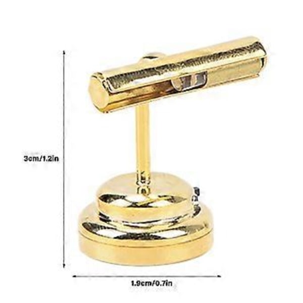 Dockskåp Miniatyr Vägglampa Mini LED Dockskåp Vägglampa med Batteri för 1/12 Dockskåpsmöbler Dekoration Guld