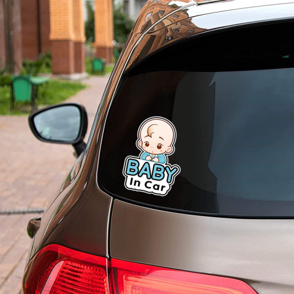 4 stk. Baby in Car-klistermærker, Bilsticker