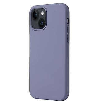 Flydende Silikon Telefon Cover til iPhone 15 Plus (Lavendelgrå)