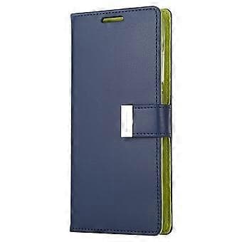 Lærveske for Galaxy S20 Ultra (Marineblå)