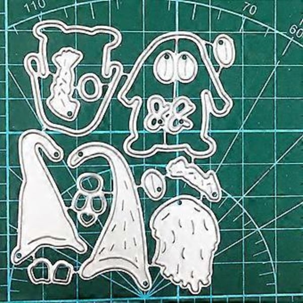 Søt ansiktsløs dukke for metallstans for juleklippestanser Stencil DIY Scrapboo
