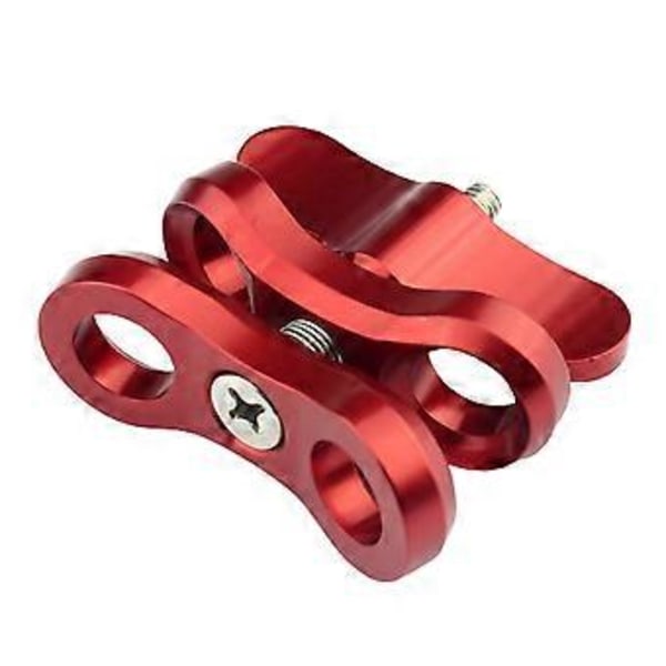 Dykk 2 Hål Swivel Clip för Go Pro Bollfäste för Fjärilsklämma (Röd)