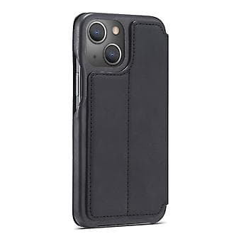 LC Ancient Series Läderfodral för iPhone 15 Plus (Svart)