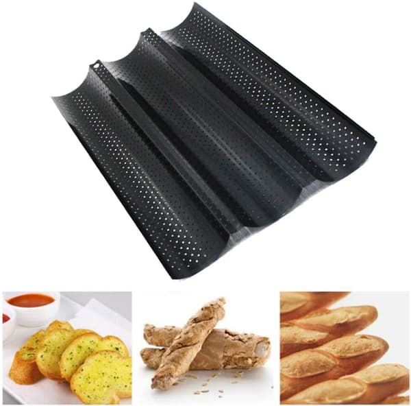 Fransk Brødform Nonstick Perforeret Baguetteform Brødform Frenc