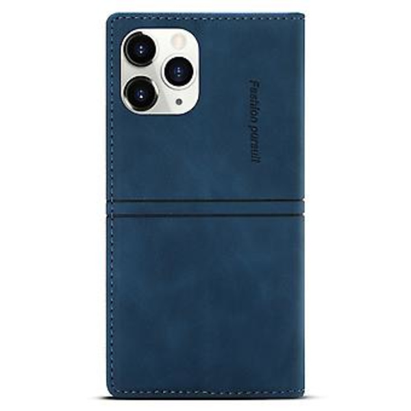 Dream Magnetisk Lærveske For iPhone 12 Pro Max (Blå)