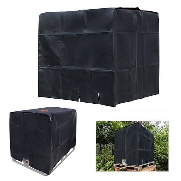 IBC skyddande lock 120*100*116cm Svart för regnvattentank 1000