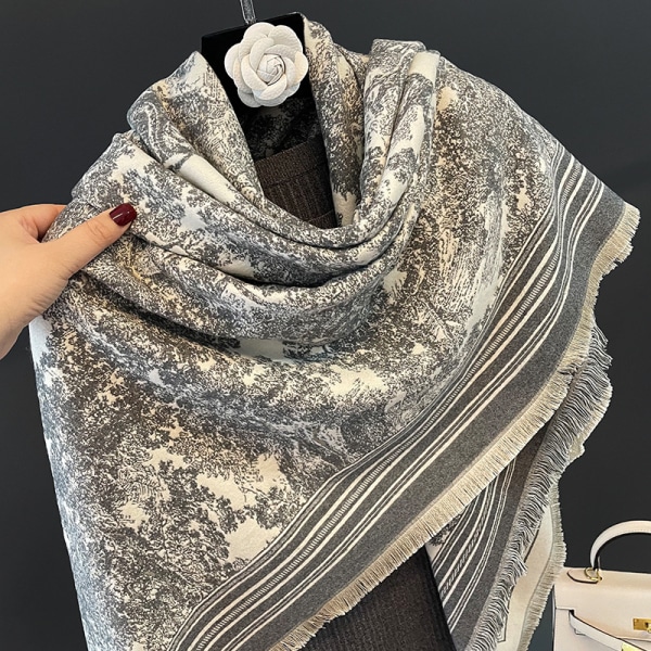 Grå, aircondition shawl kvinde efterår vinter Vintage varm sc