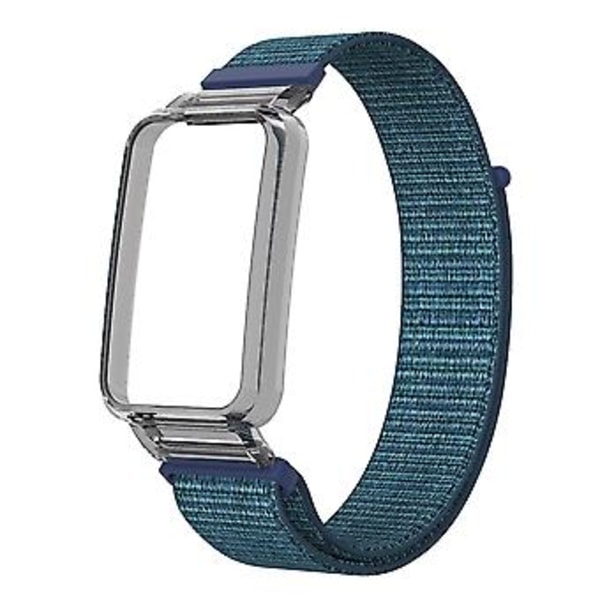 PC-etui + Nylon Loop-rem til Xiaomi Mi Band 7 Pro (Mørkegrå)