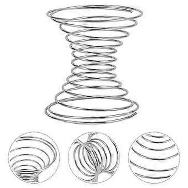 10 st Rostfria Fjäderbollar Praktiska Milkshake Blandningsbollar (Silver)