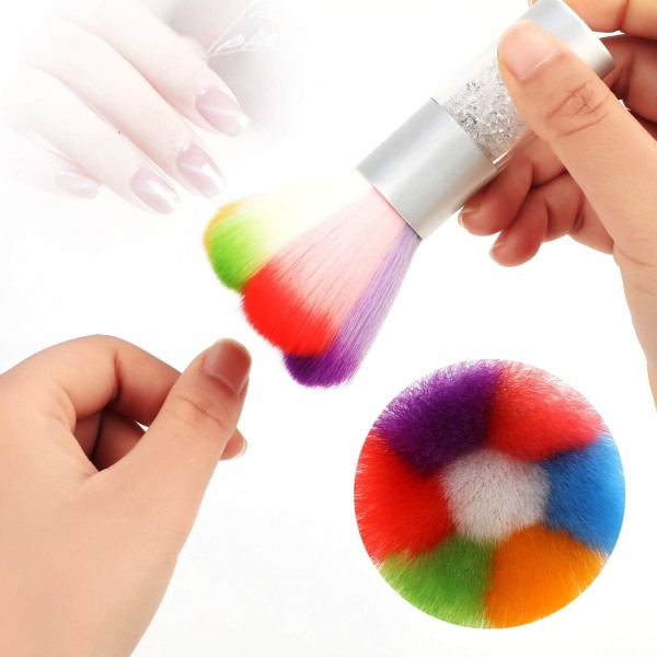 Blød rengøringsbørste til UV-gel neglepulver, manicureværktøj, negle B